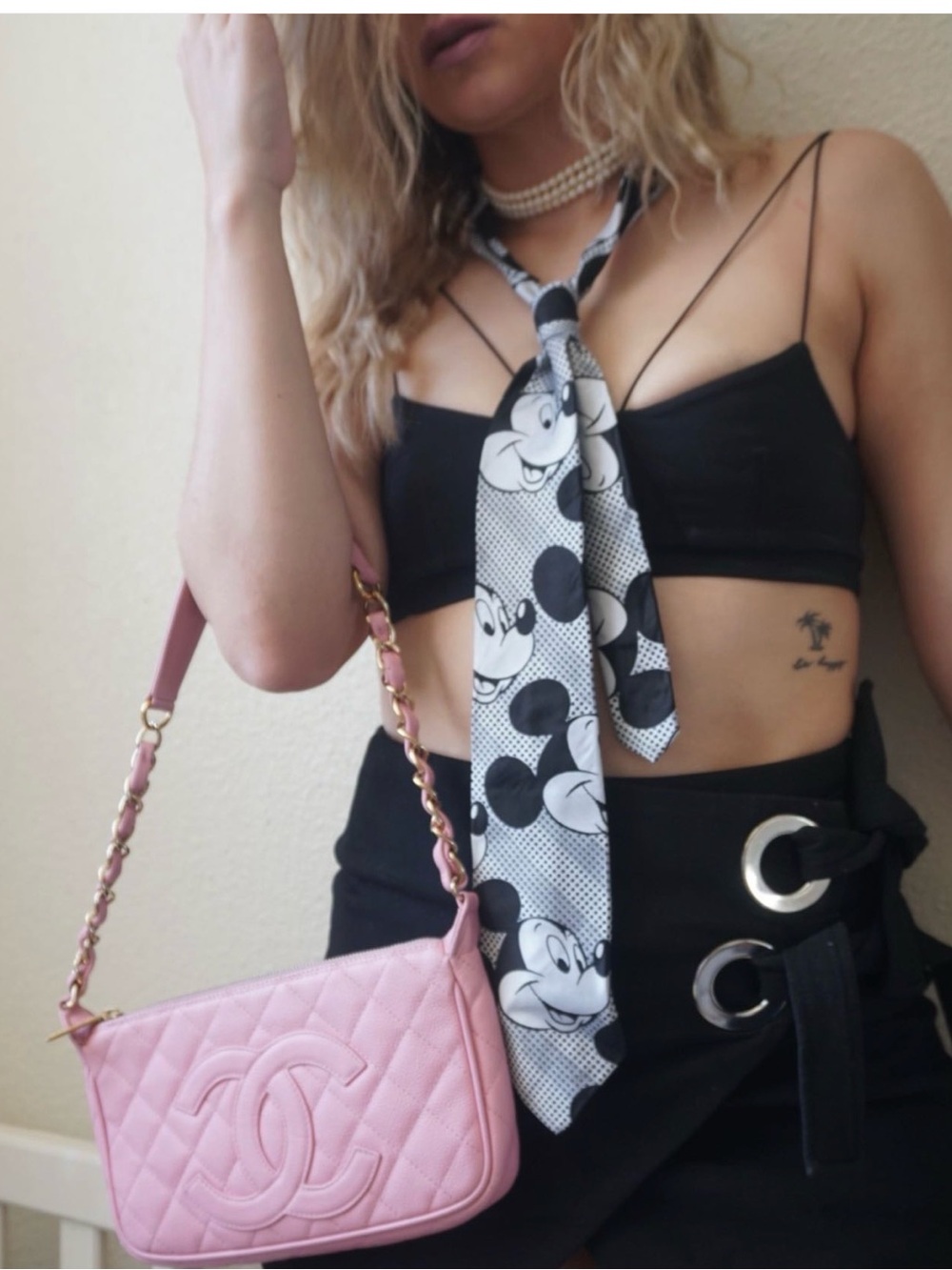 Disney Mickey tie black and white